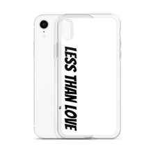 Load image into Gallery viewer, Less Than Love (white/black) iPhone Case