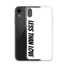 Load image into Gallery viewer, Less Than Love (white/black) iPhone Case
