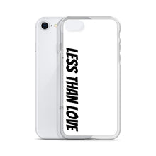 Load image into Gallery viewer, Less Than Love (white/black) iPhone Case
