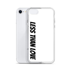 Less Than Love (white/black) iPhone Case